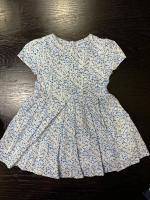 Jacadi藍白小花洋裝