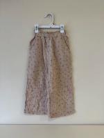 棉紗花花寬褲（藕粉）