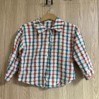 夏季紅色格子薄襯衫