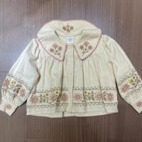 Apolina復古田園刺繡襯衫 CARLOTTA EMBROIDERED BLOUSE - CASHEW