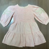 Apolina粉色袖子刺繡洋裝