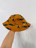 Lassig 嬰幼兒抗UV雙面海灘遮陽帽（小藍鯨）