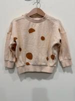 夏日印花Oversize有機棉衛衣 - Buttercream