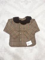 羊毛格紋娃娃領上衣