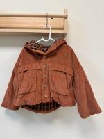 柔霧焦糖 × 羅紋燈芯絨｜質感系帽外套