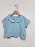 水藍圓領短袖上衣