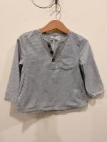 Organic Cotton Gingham Parker Shirt - Sky