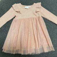 拼接柔軟觸感網紗洋裝