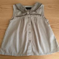 Blouse TRUDAINE- fines rayures taupe