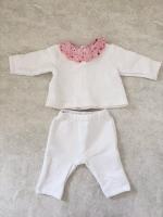 白色厚棉素色長褲