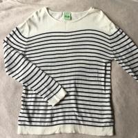 條紋輕薄針織上衣