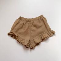 The Frill Linen Short Camel