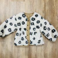 毛絨絨小花外套