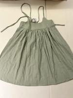 棉麻綁帶連身裙