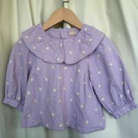 滿版小花刺繡領子上衣