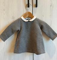 白領刺繡網格上衣