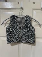 藍色碎花鋪棉背心