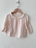 愛心彼得潘領棉紗上衣