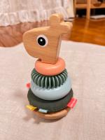 木製長頸鹿套圈疊疊樂