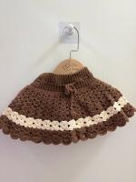 咖啡色小花半身裙