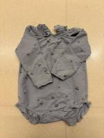 藍灰色小花連身衣