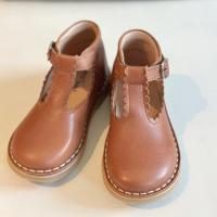 T字復古蕾絲小皮鞋(棕)