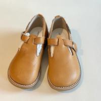 手工真皮復古T字鞋 T-Strap(camel)