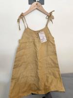 亞麻細肩綁帶洋裝 RIBBON DRESS