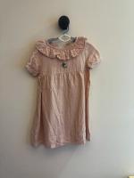 藍莓刺繡公主波浪領洋裝