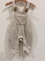 熊耳口袋吊帶褲