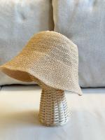 圓桶簍空草帽(beige)