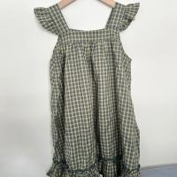 綠色格紋洋裝
