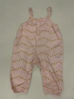 Tiny Cottons ZIGZAG有機棉淡粉星星寶寶吊帶連身褲