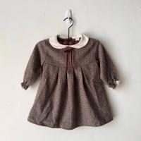 貴族小公主格紋毛呢洋裝