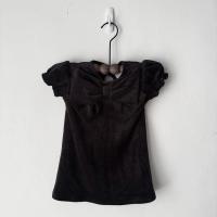 黑色天鵝絨蝴蝶結小洋裝