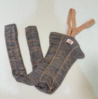 復古羅紋吊帶褲 - Charcoaly Brown（1-2Y)