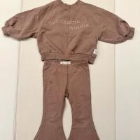 運動衫喇叭褲套裝 Logo Flare Set(Coco Brown)