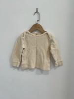 羅紋長袖上衣-米白