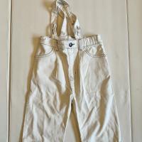 寬版高腰牛仔吊帶褲