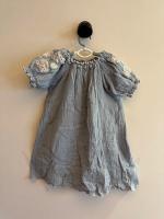 淡藍色精緻手工刺繡洋裝