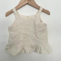 立體點點荷葉邊小背心(Cream)