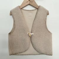 軟綿綿羊角扣背心(淺米色)