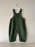 燈芯絨吊帶褲（Deep Green)