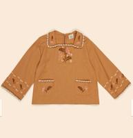 Dusty blouse-caramel