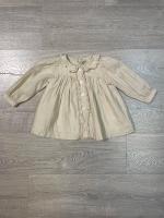 蕾絲純麻色襯衫