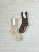 麻花羊毛襪 (兩個合售)