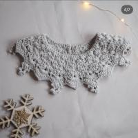 雪花領片（淺灰色）