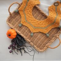 南瓜橘有機棉領片