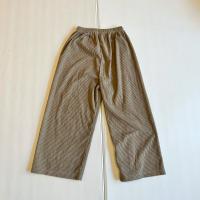 日常薄款條紋褲（棕）