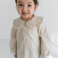 Lady blouse(cream leaf)